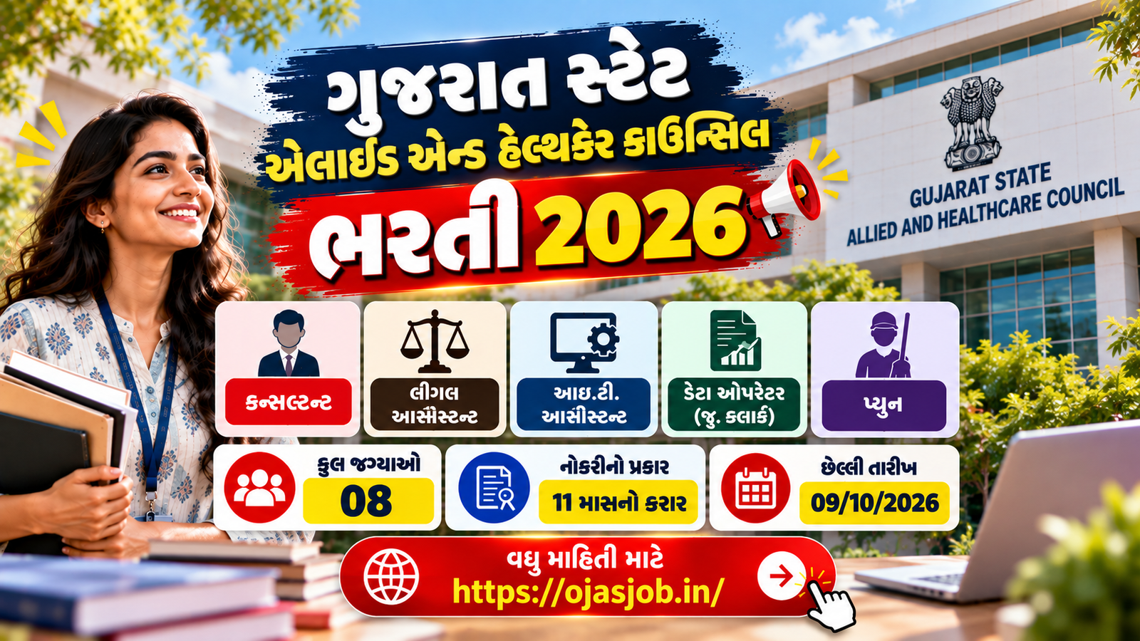 Gujarat State Allied and Healthcare Council Recruitment 2026